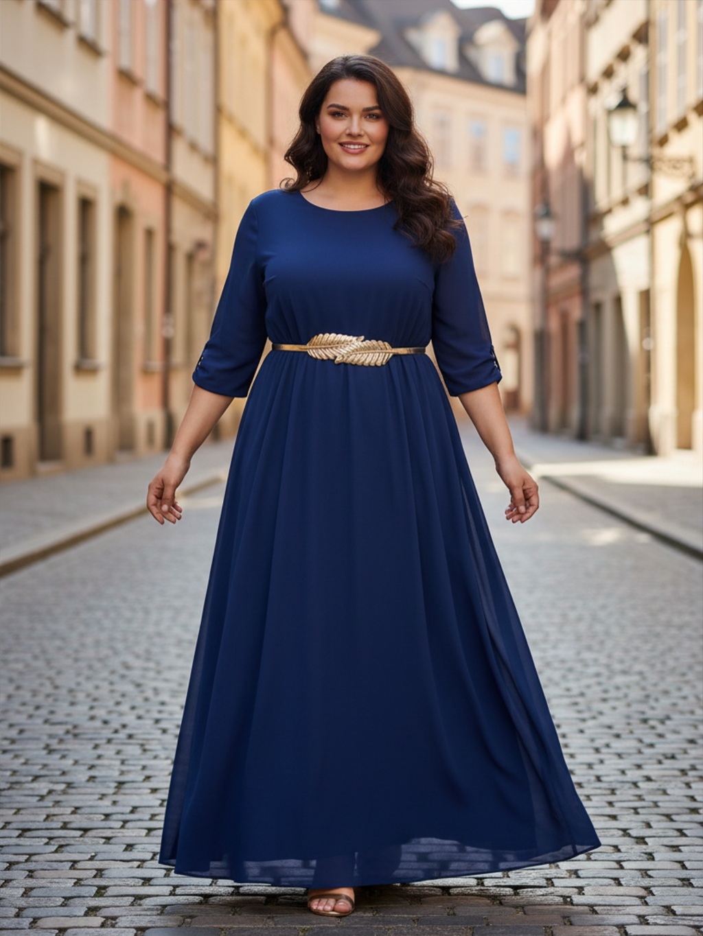 Plus Size Gold Silver Leaf Belt