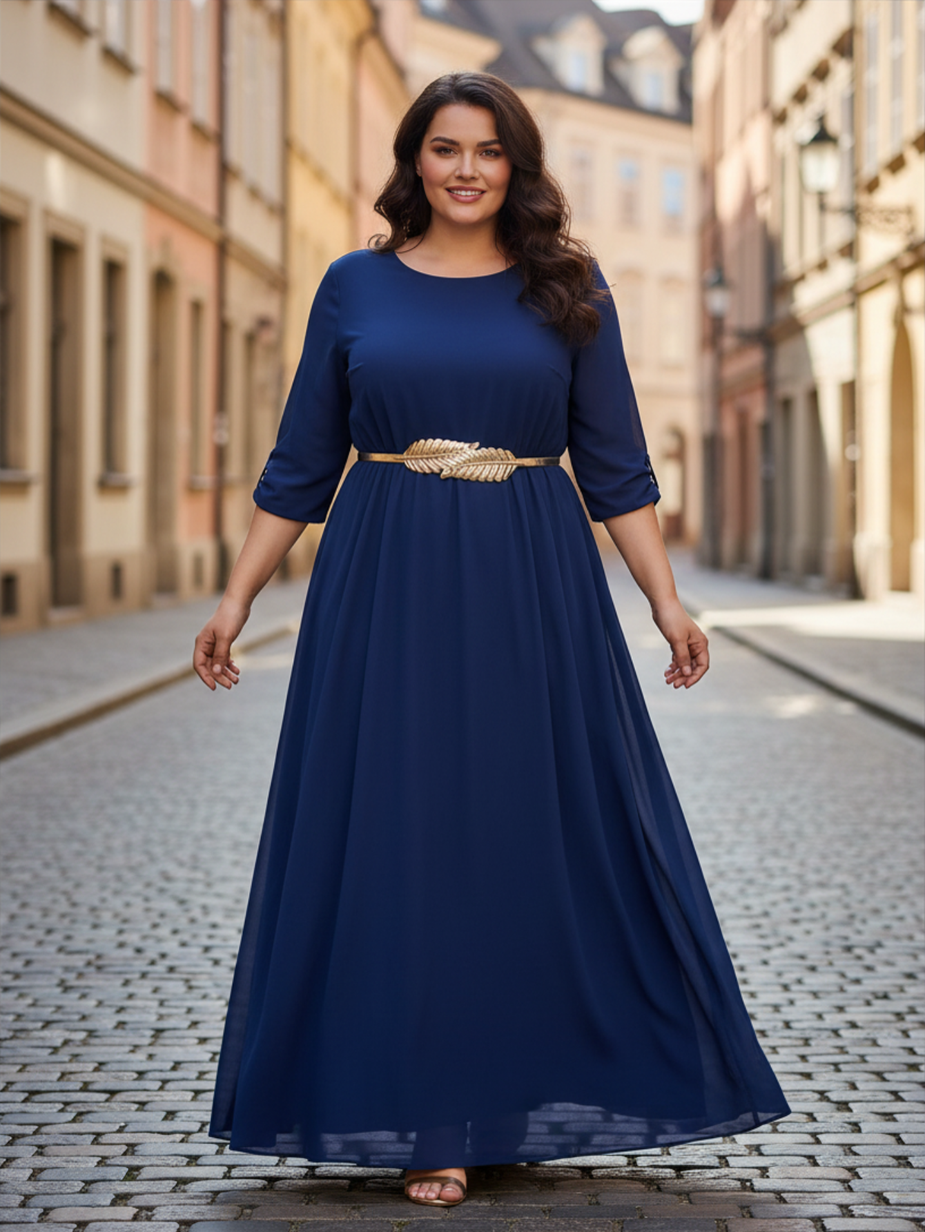 Plus Size Gold Silver Leaf Belt