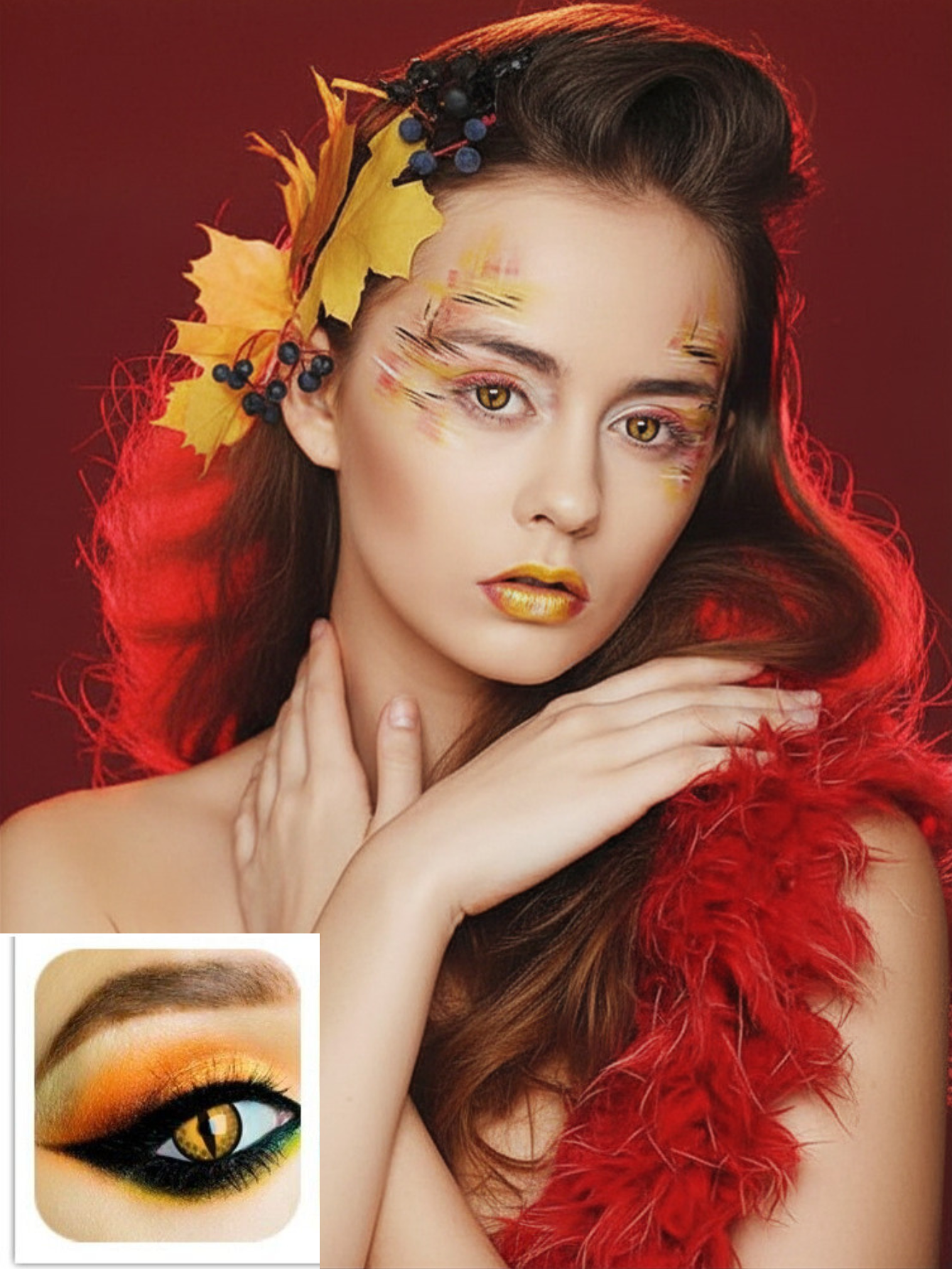 Orange Dragon Contact Lense