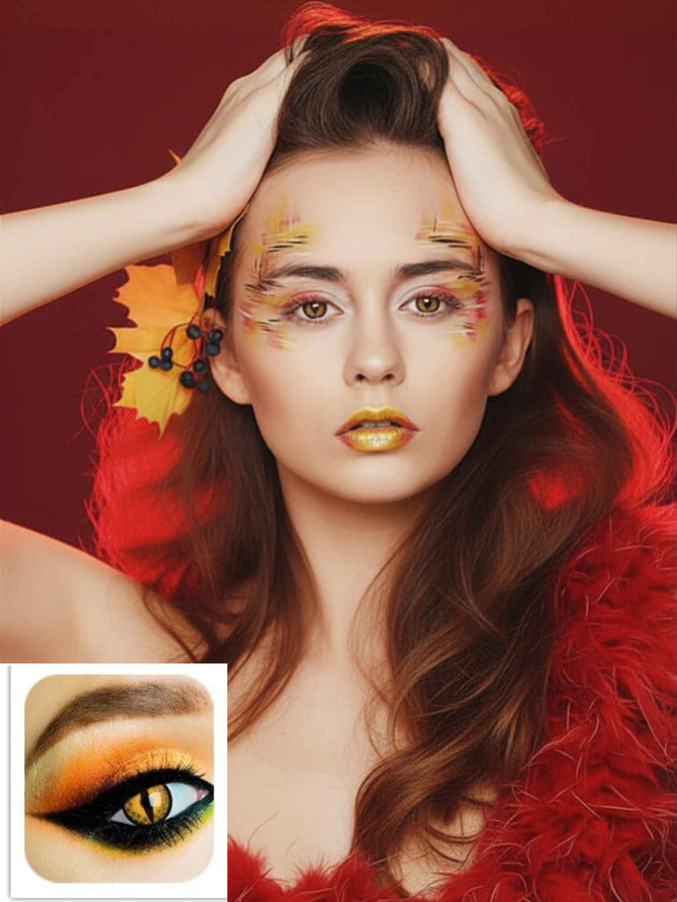 Orange Dragon Contact Lense