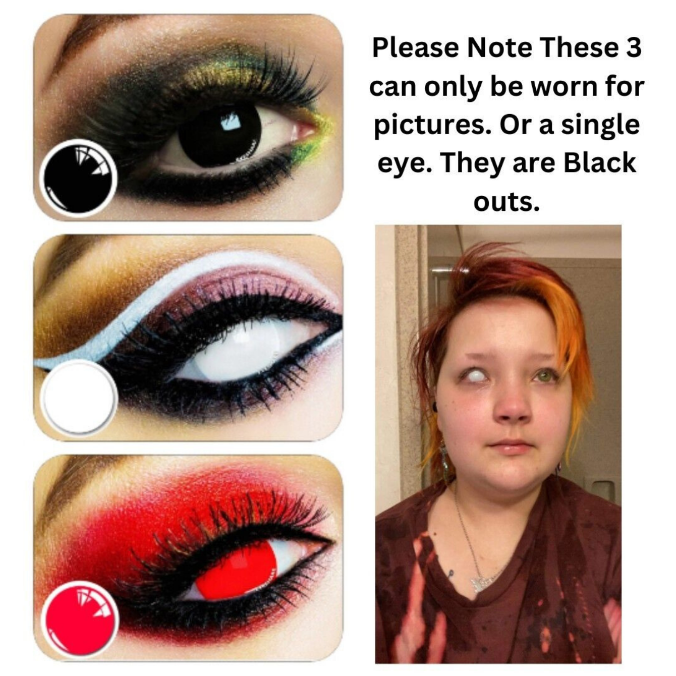 Black Big Eye Contact Lense