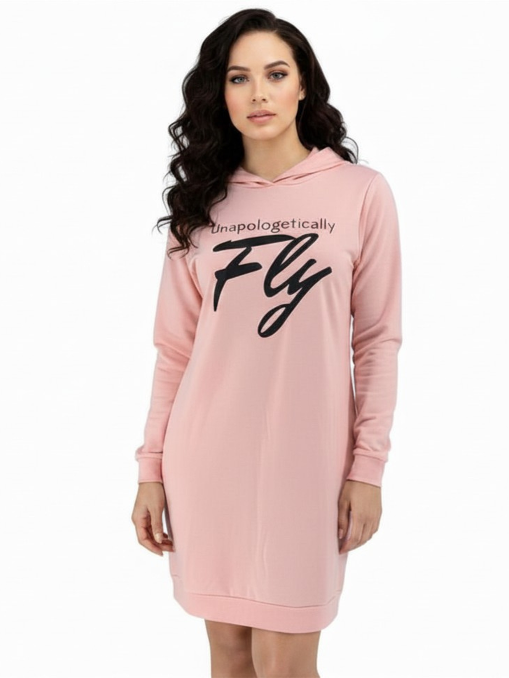 Pink Plus Size Letter Hoodie