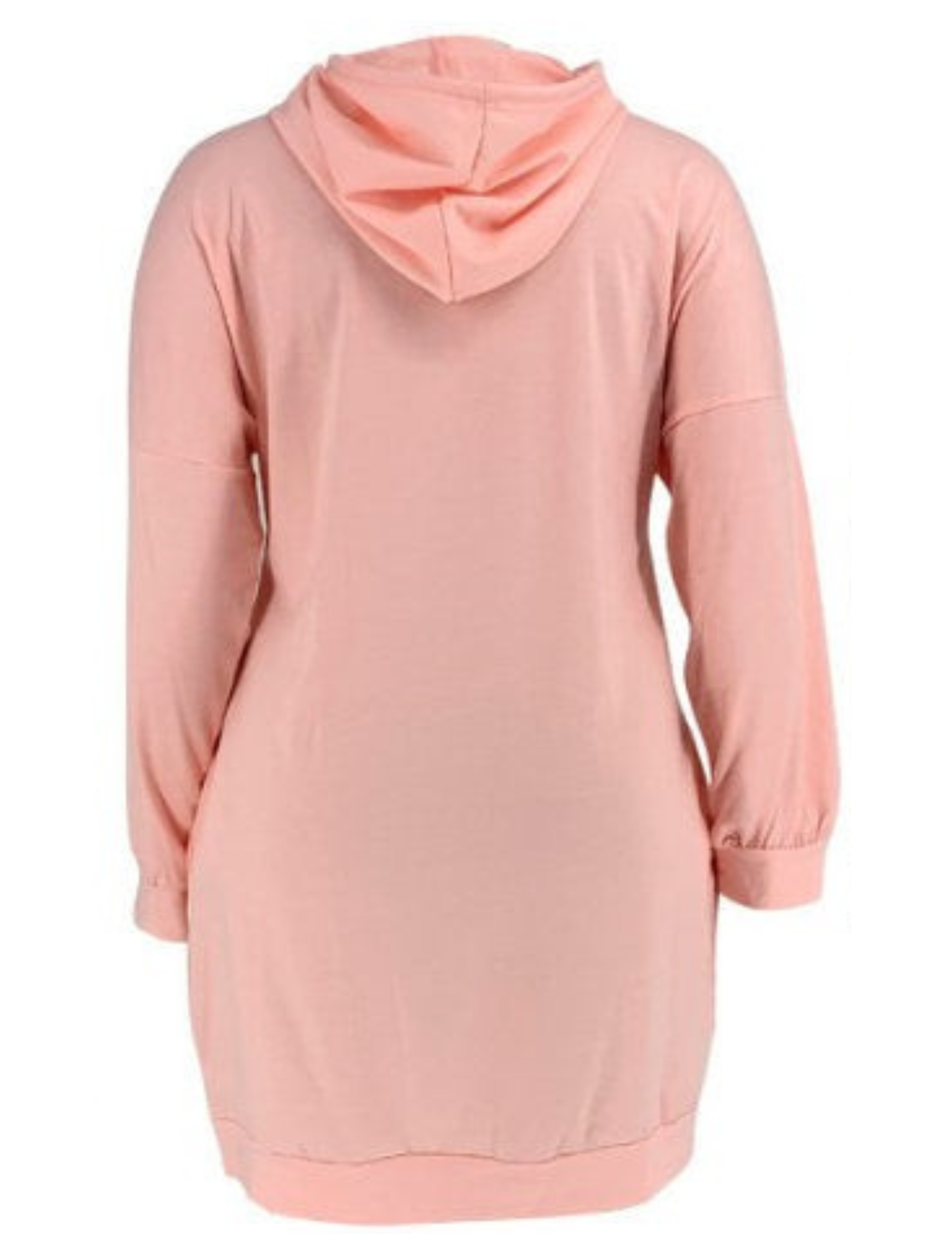 Pink Plus Size Letter Hoodie