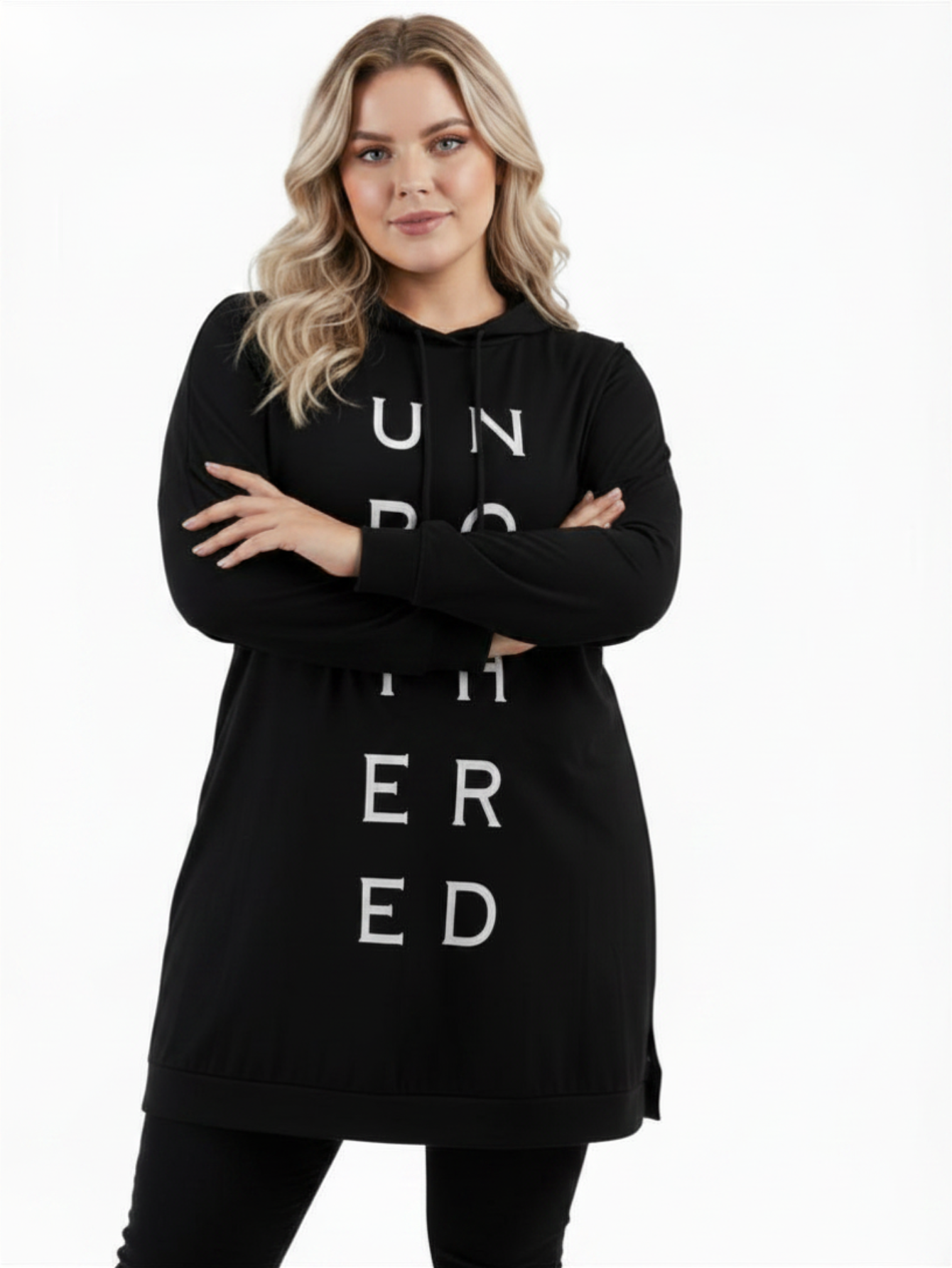 Plus Size Letter Hoodie