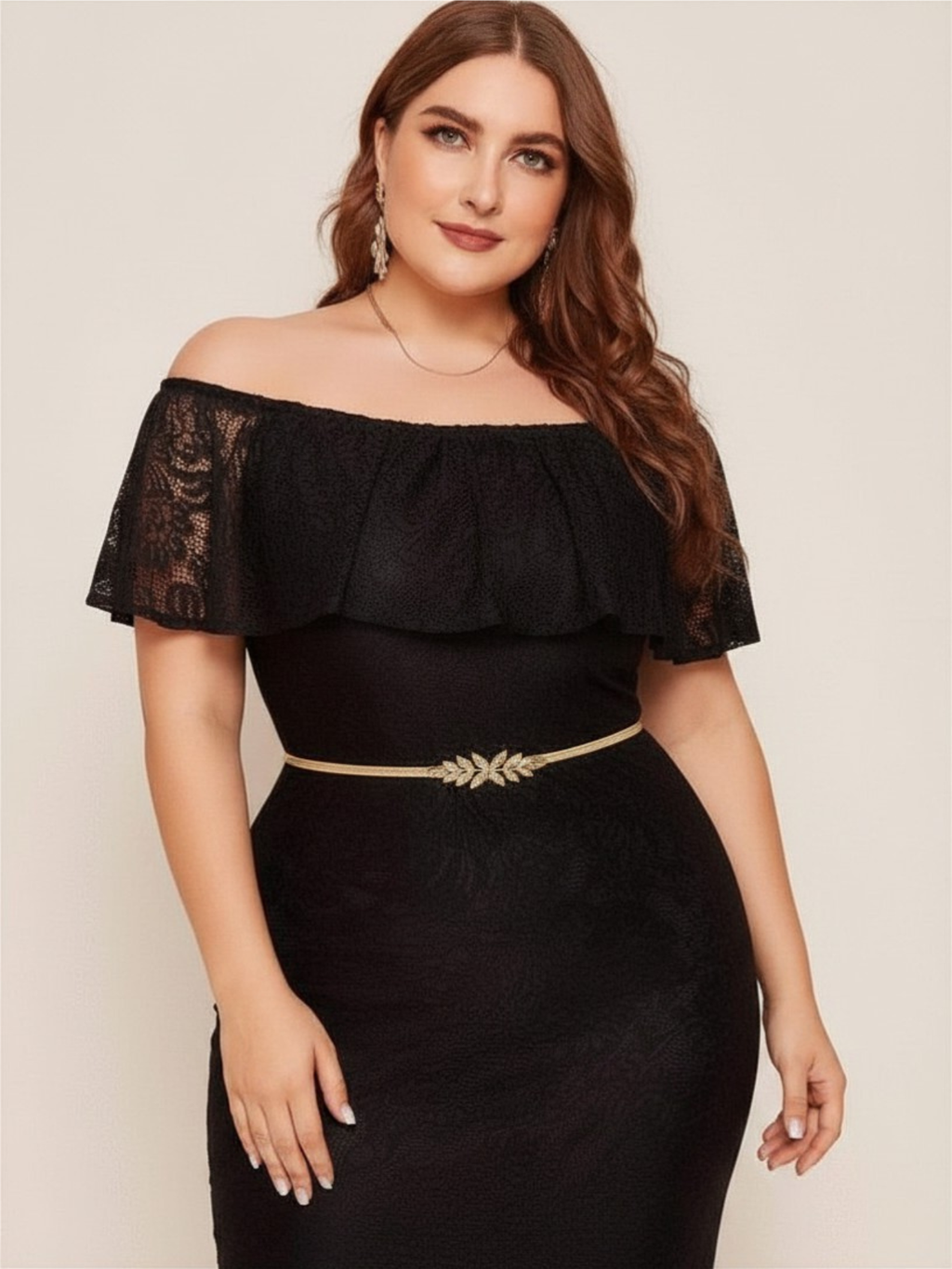 Plus Size Gold Silver Leaf Belt