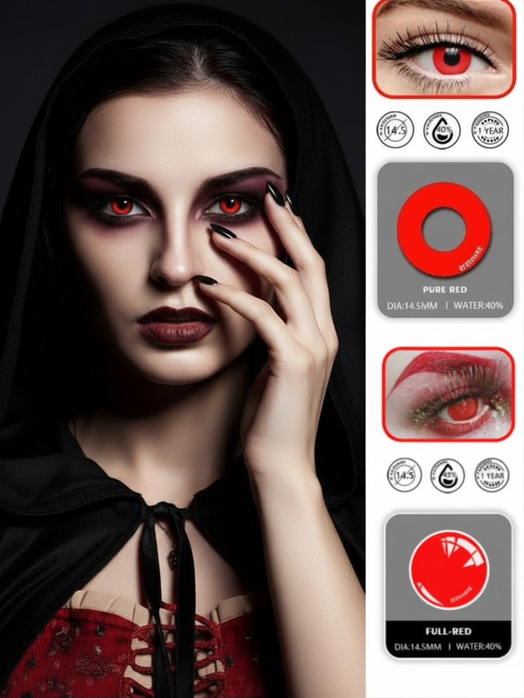 Red Vampire Contact Lense