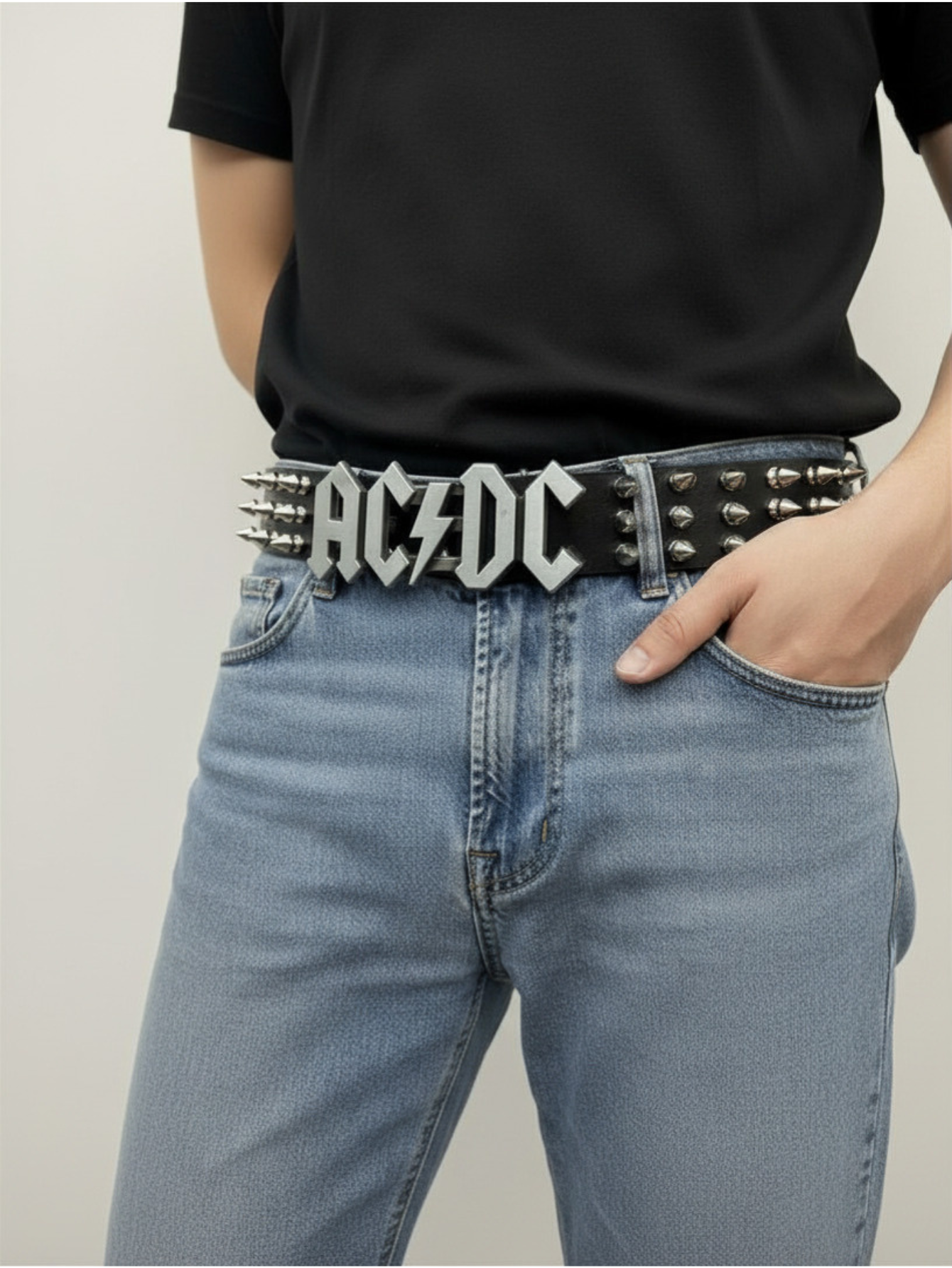ACDC Rock Tree Spiked Belt