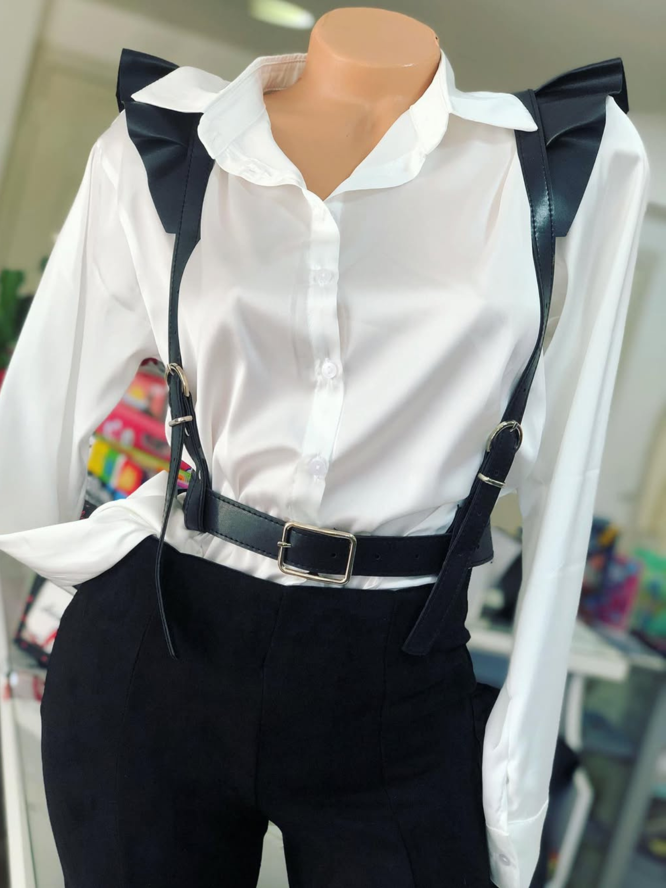 Ruffle Harness Corset Belt