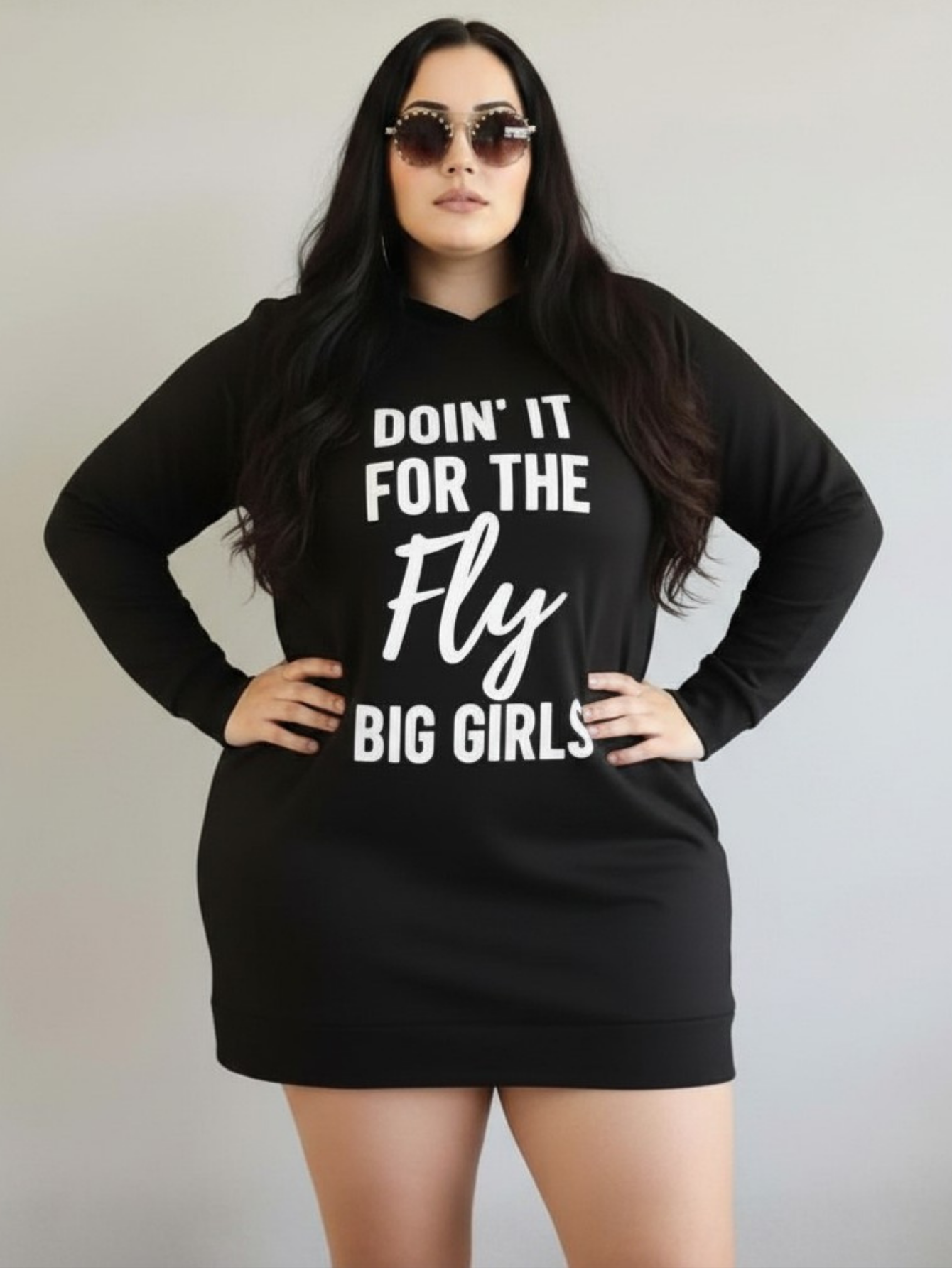 Plus Size Letter Hoodie