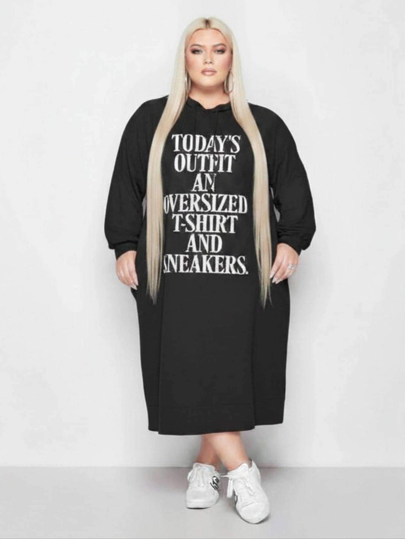 Plus Size Letter Hoodie