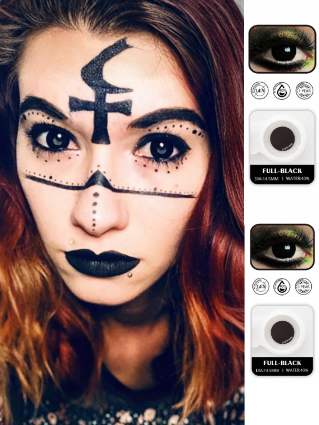 Black Big Eye Contact Lense