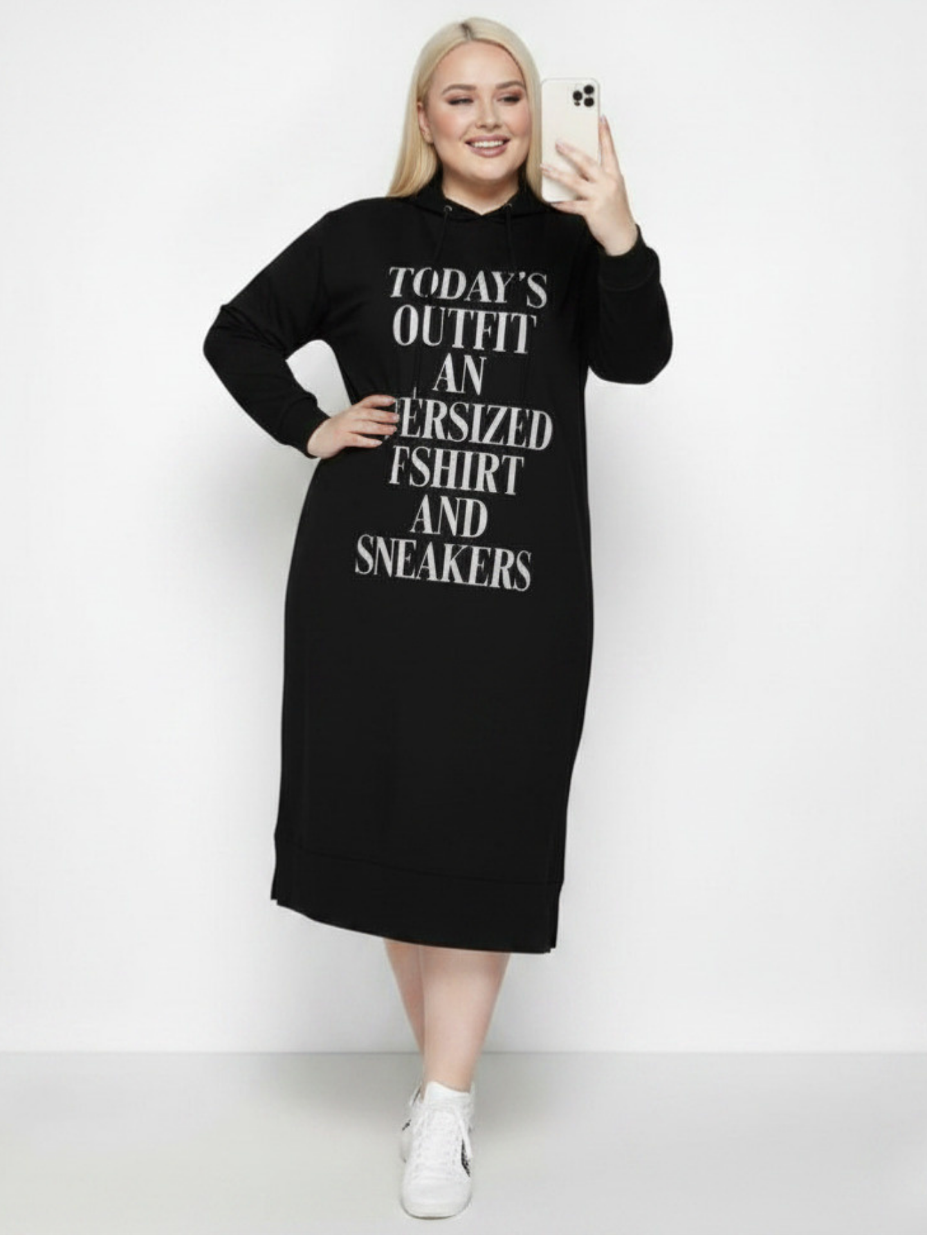 Plus Size Letter Hoodie