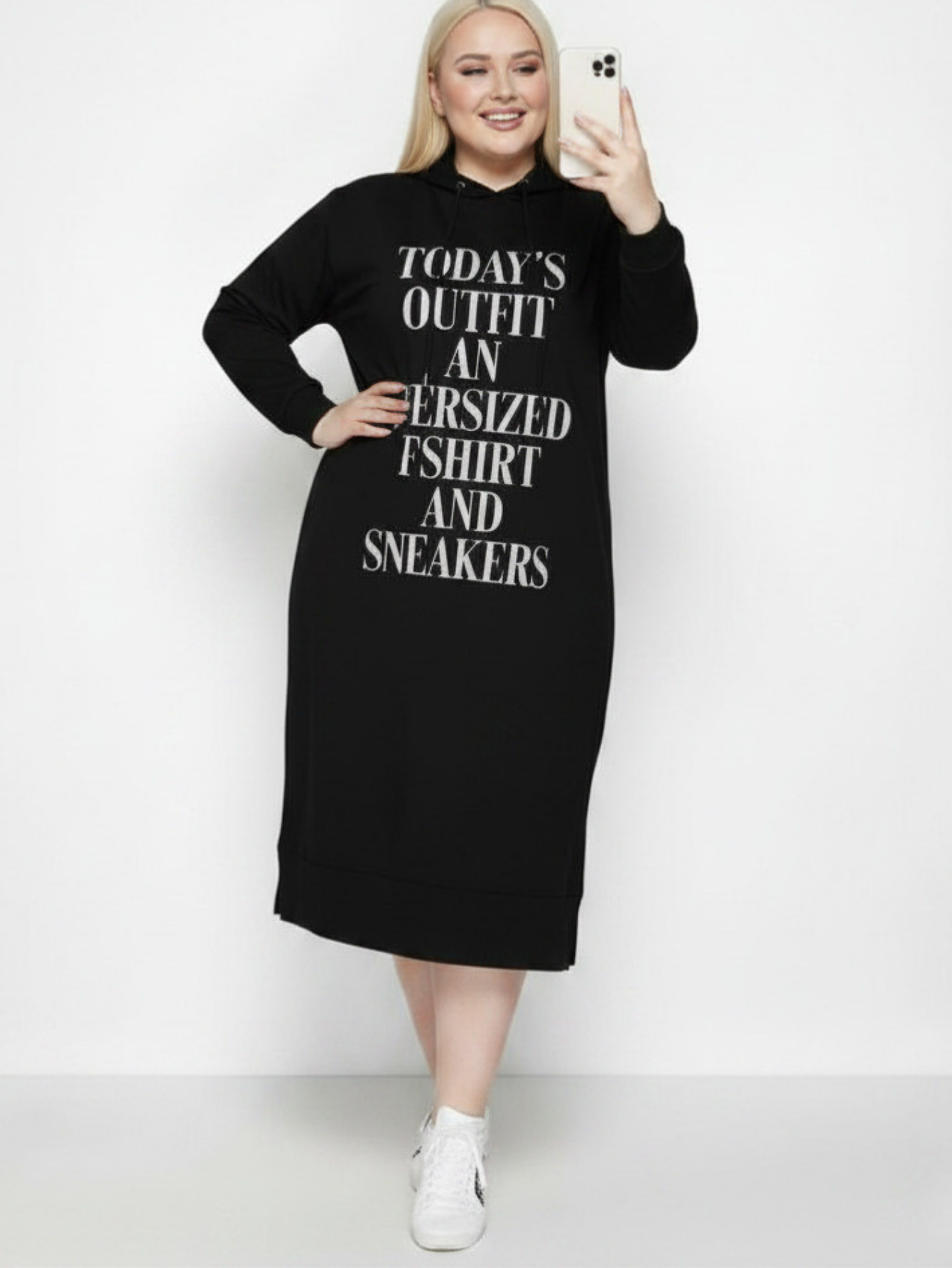 Plus Size Letter Hoodie
