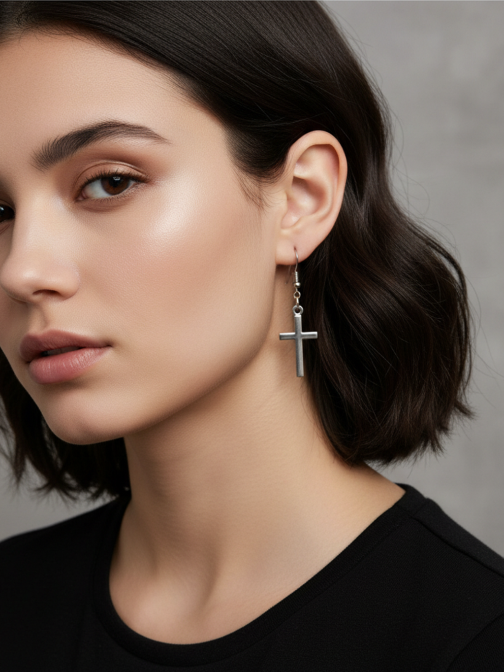 Cross Minimal Earrings