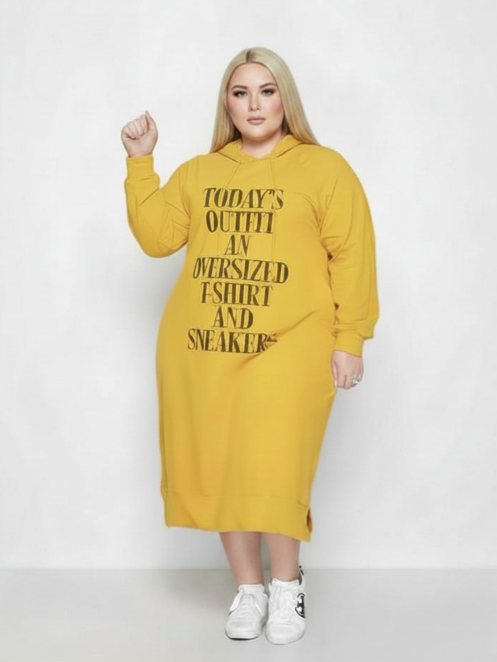 Plus Size Letter Hoodie