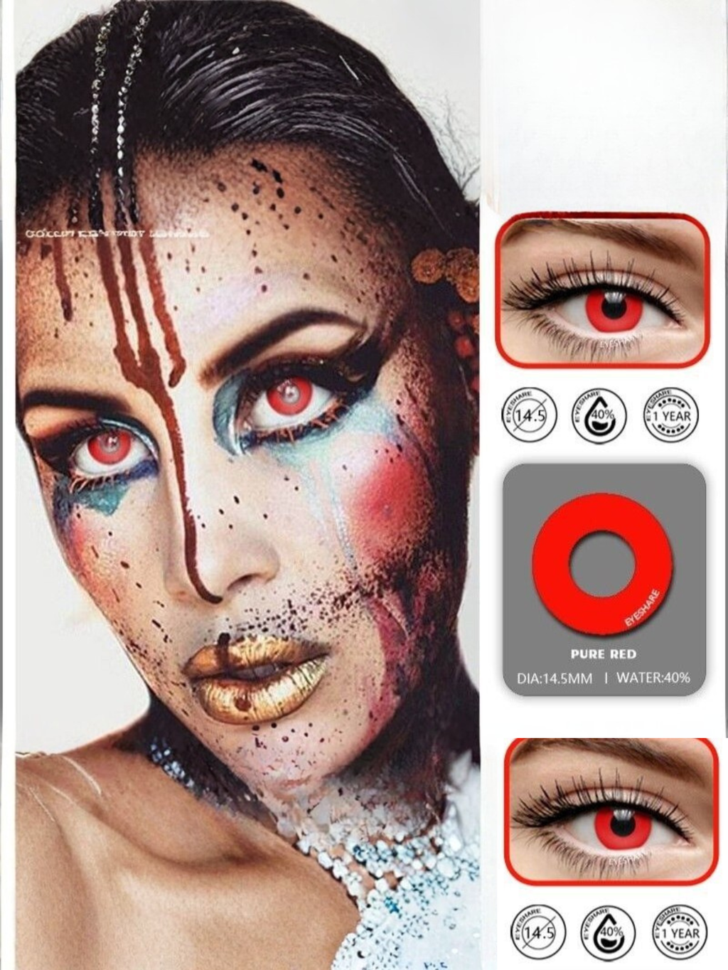 Red Vampire Contact Lense