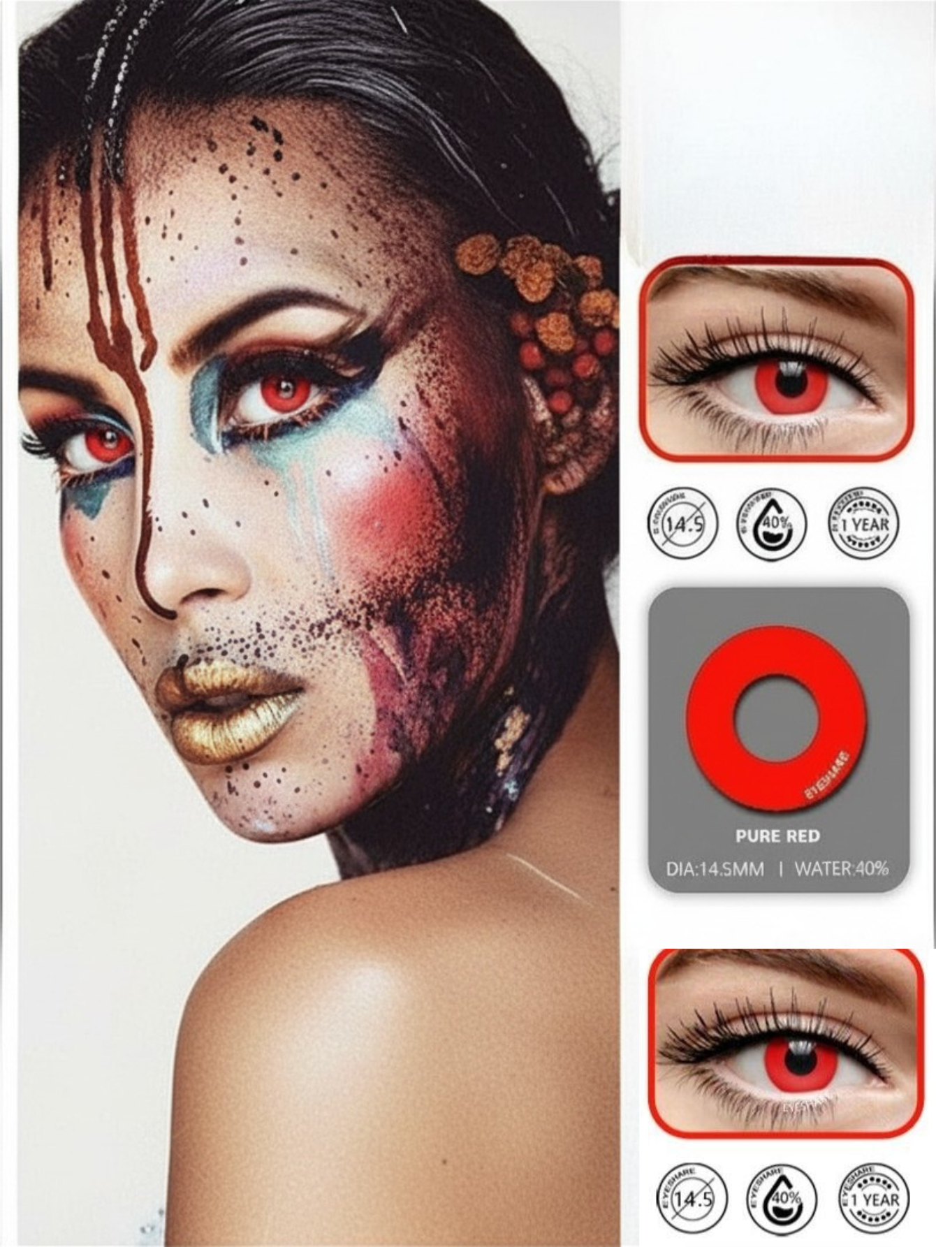 Red Vampire Contact Lense
