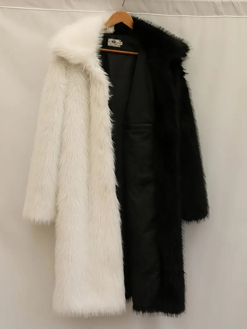 Black and White Fur Jacket