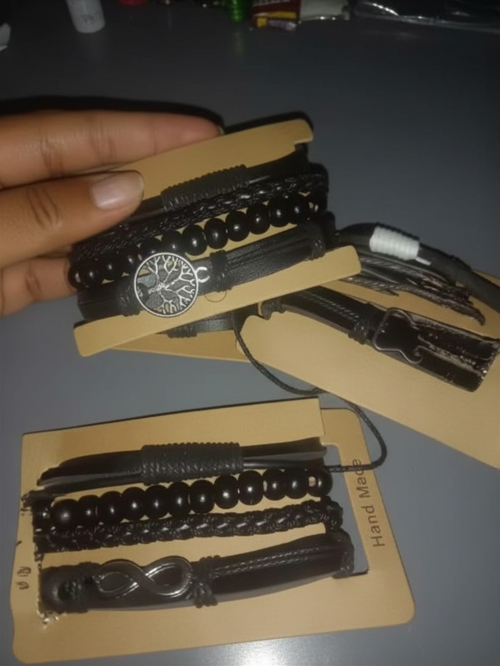 Tree Leather Bracelet Set