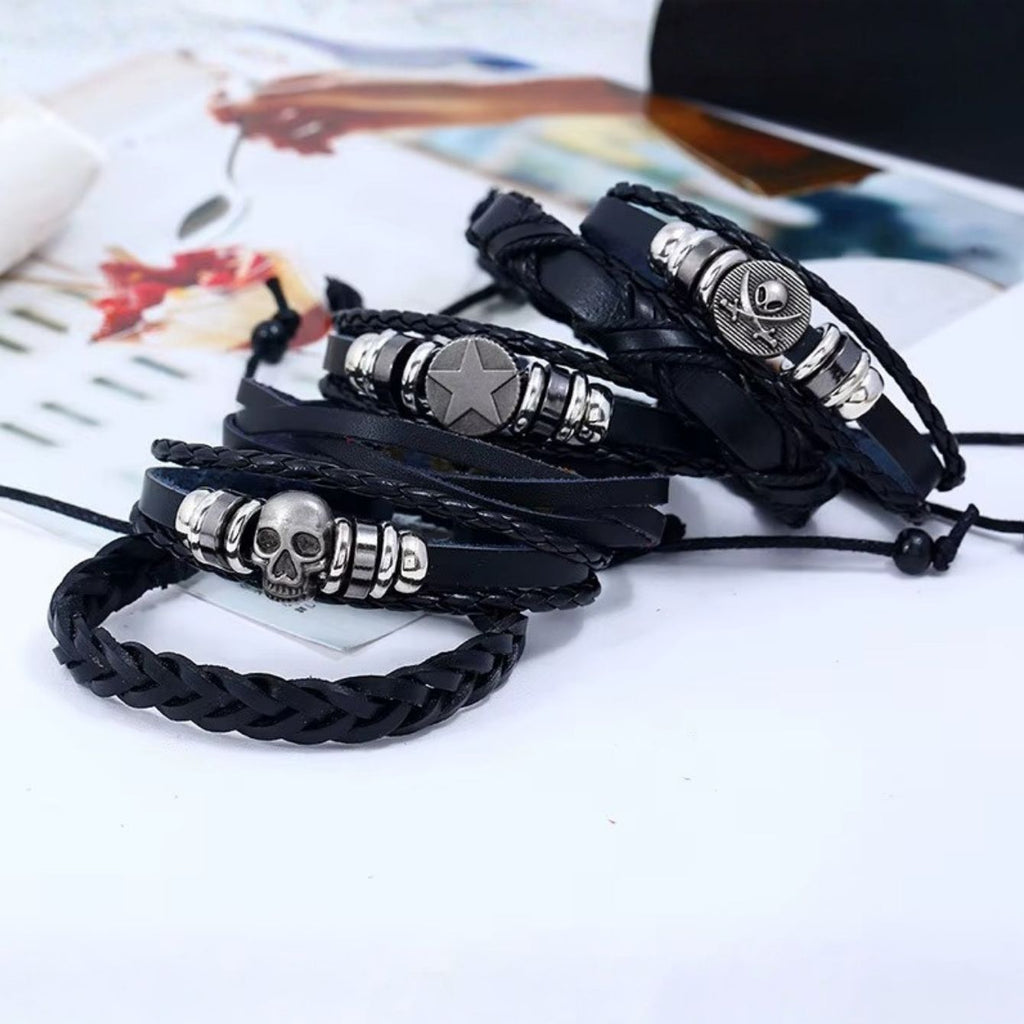 Gothic Punk Bracelet Set