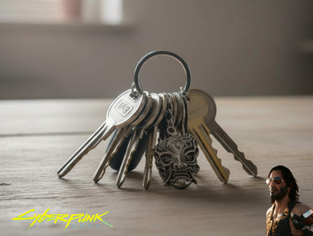 Johnny Silverhand Key Chain Cyberpunk 2077