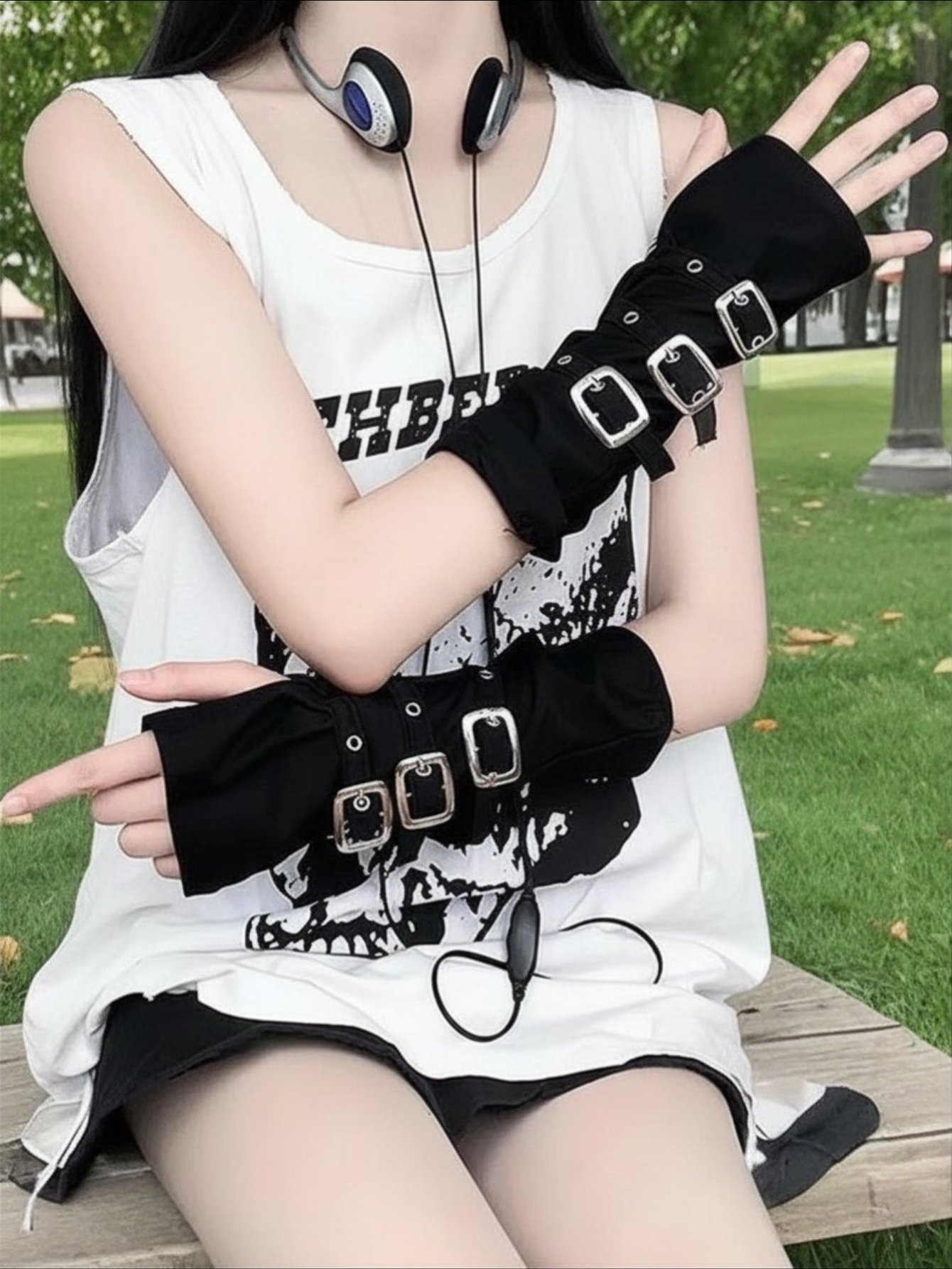 Y2K Emo Grunge Mittens