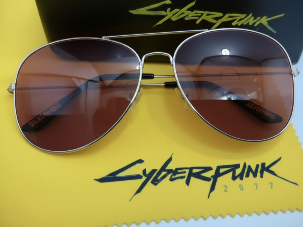 Johnny Silverhand Sunglasses with Case: Cyberpunk 2077
