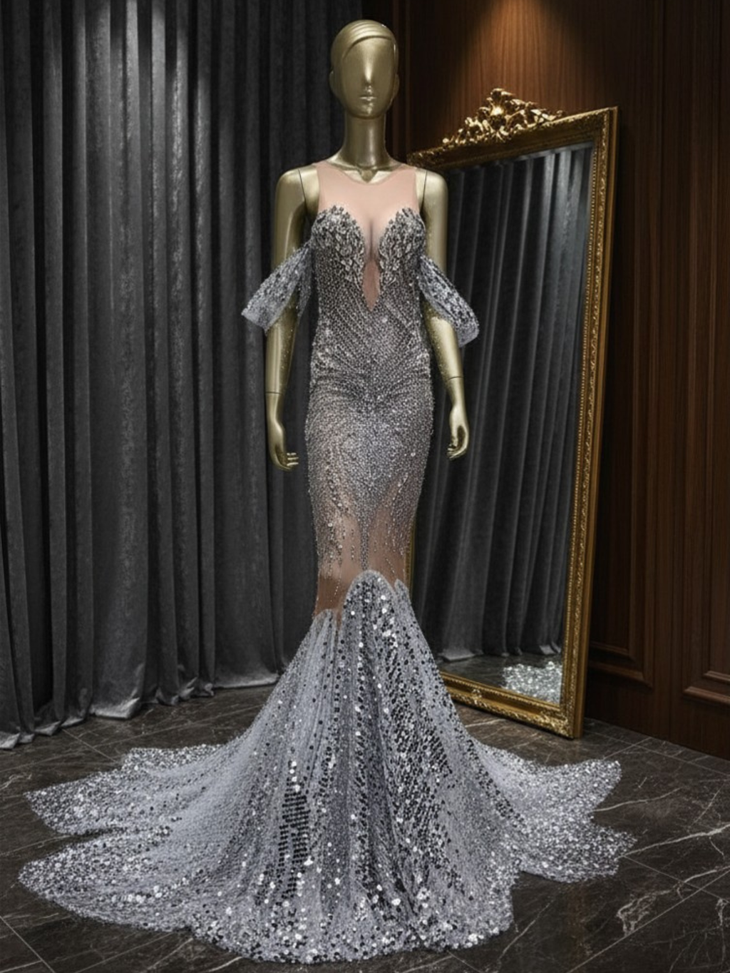 Diamond Sequince Gown