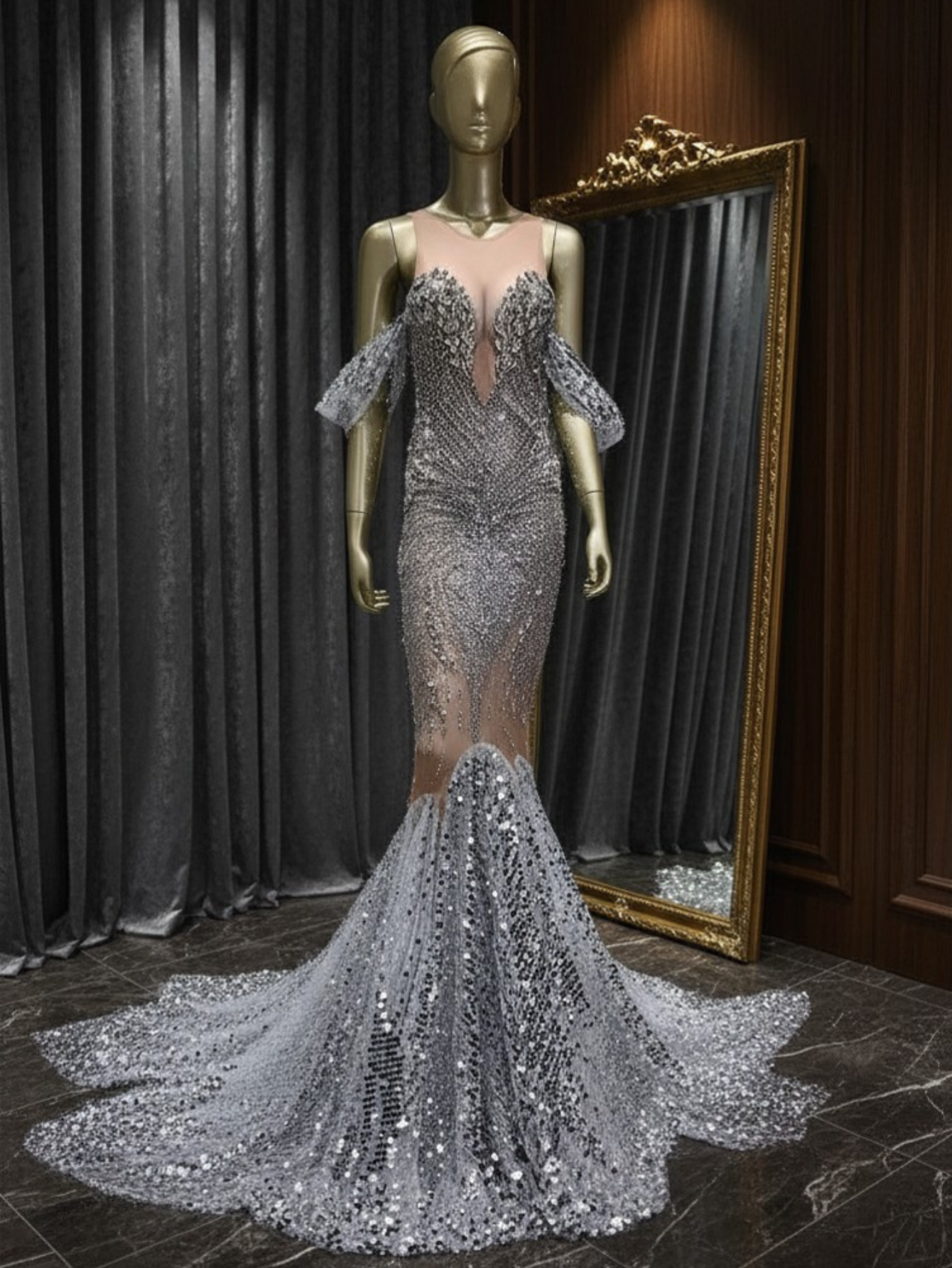 Diamond Sequince Gown