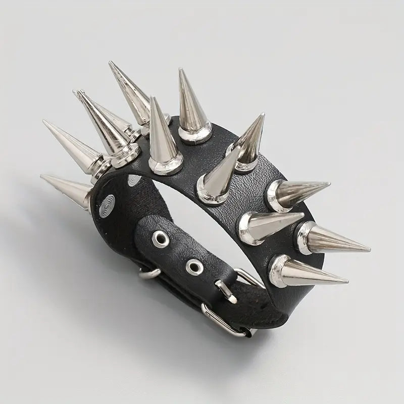 Double Row Spiked Bracelet