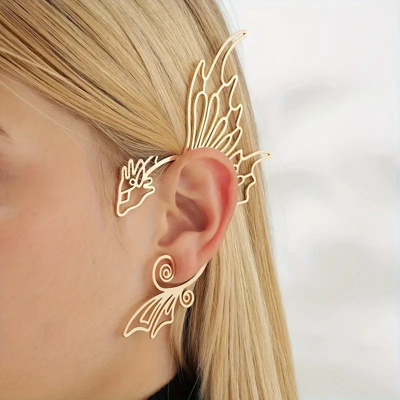Gold Dragon Ear Cuff