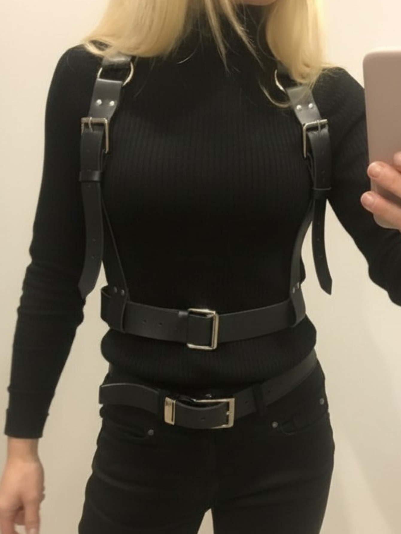 Vegan Leather Suspenders