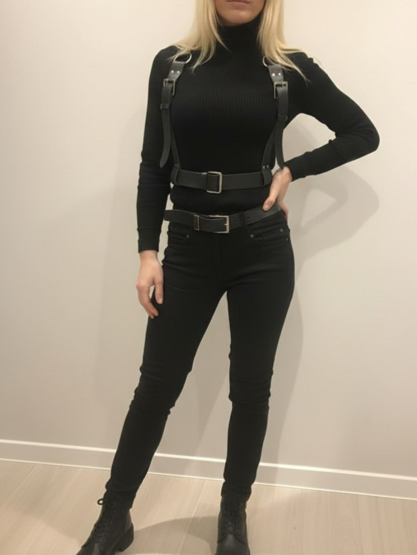 Vegan Leather Suspenders