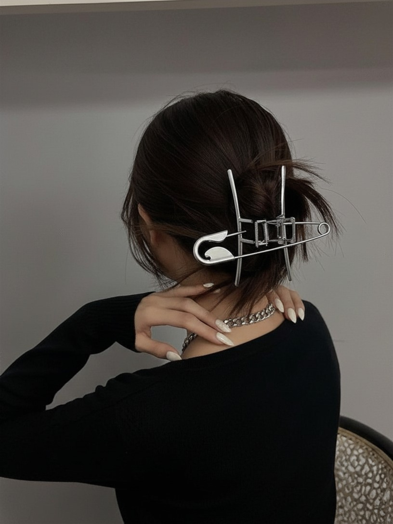 Safety Pin Hair Clips