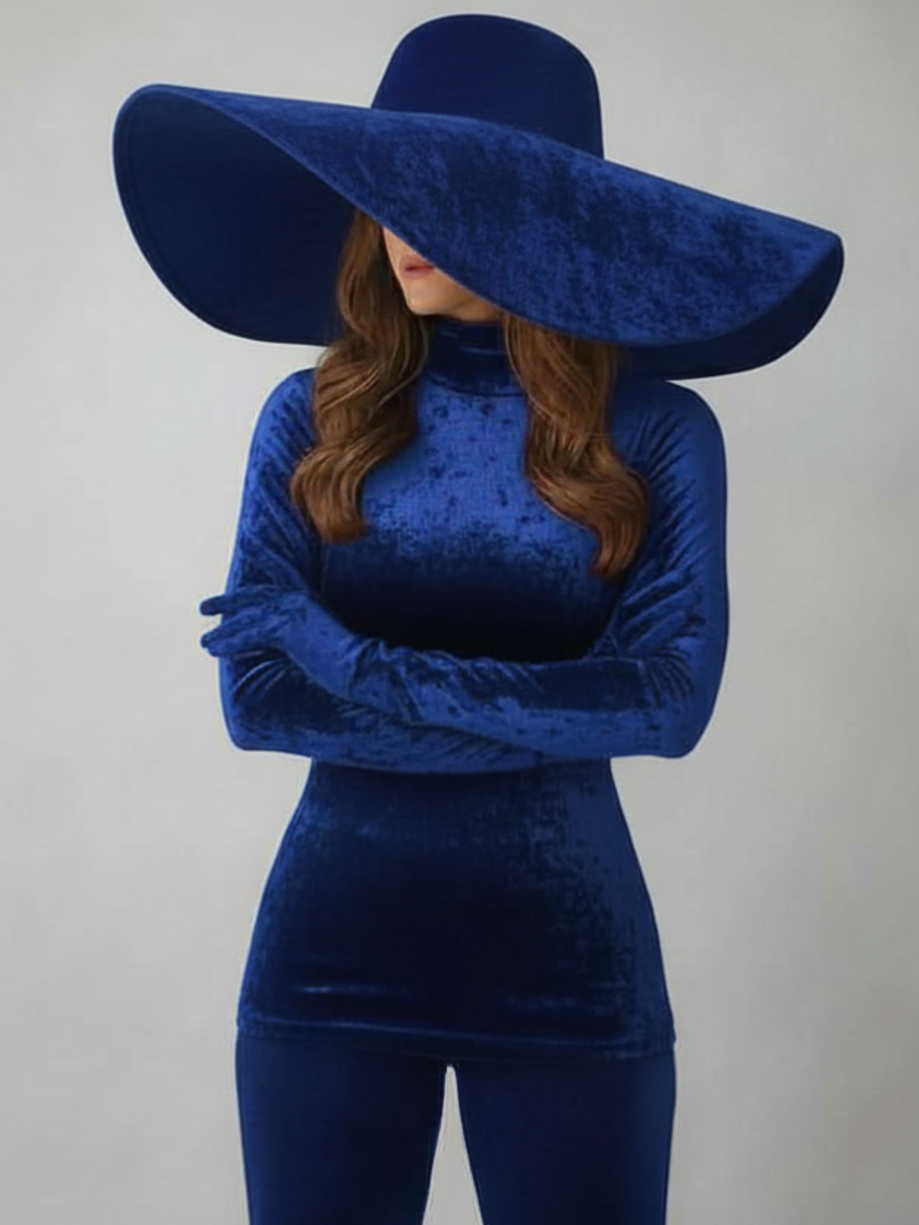 Large Brim Black Hat