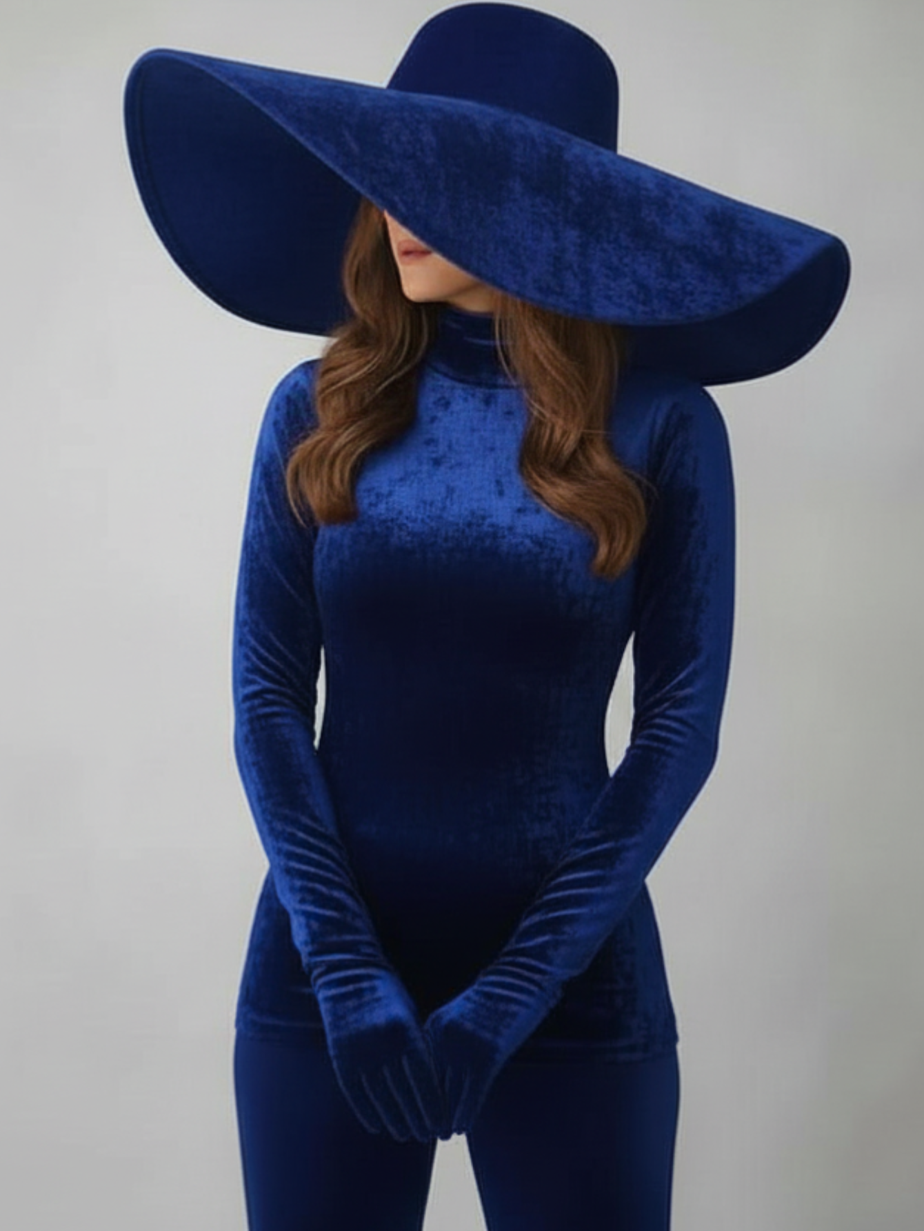 Large Brim Black Hat