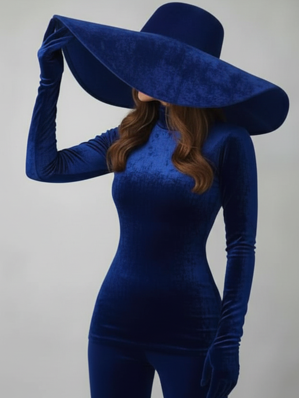 Large Brim Black Hat
