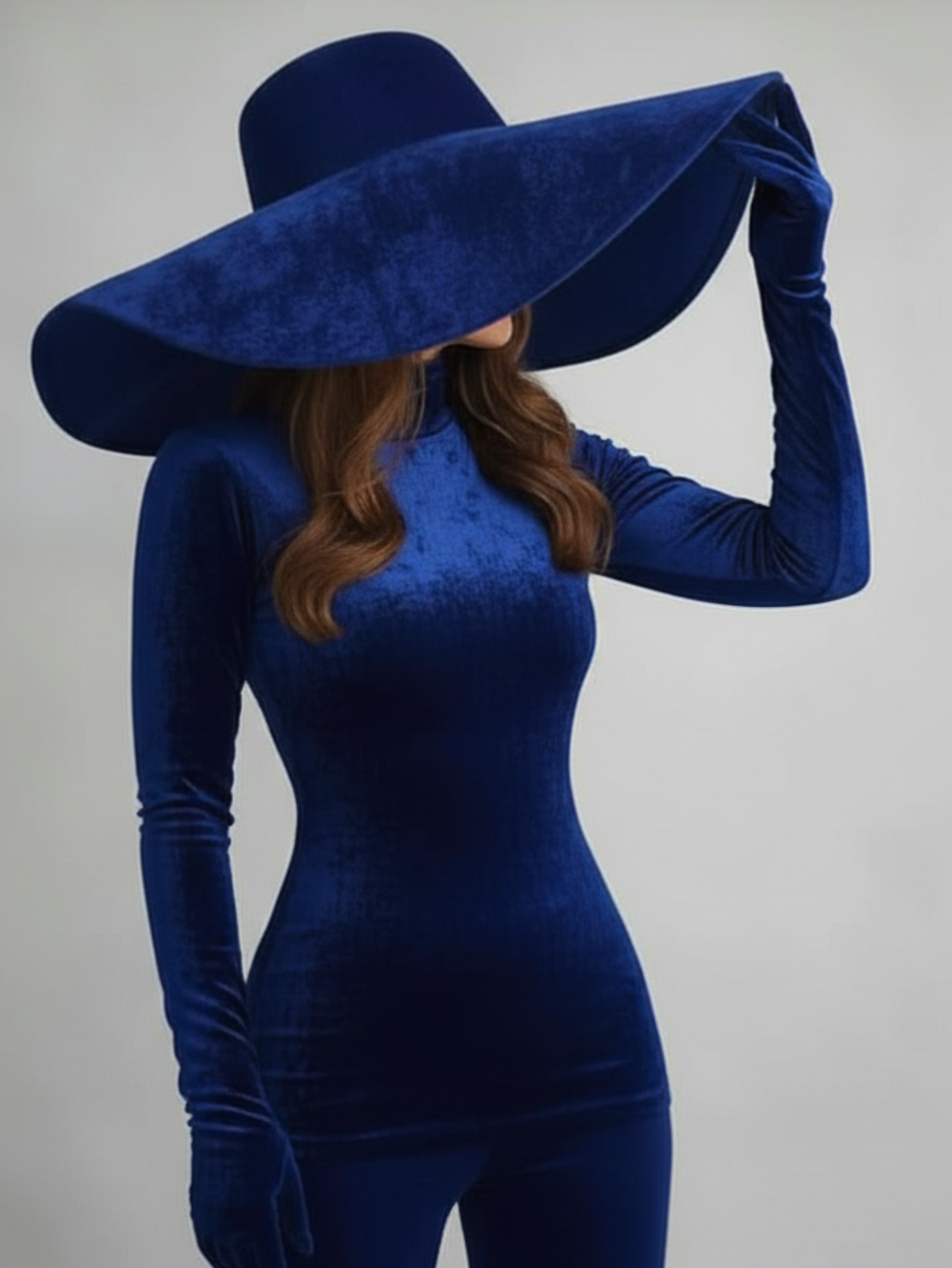 Large Brim Black Hat