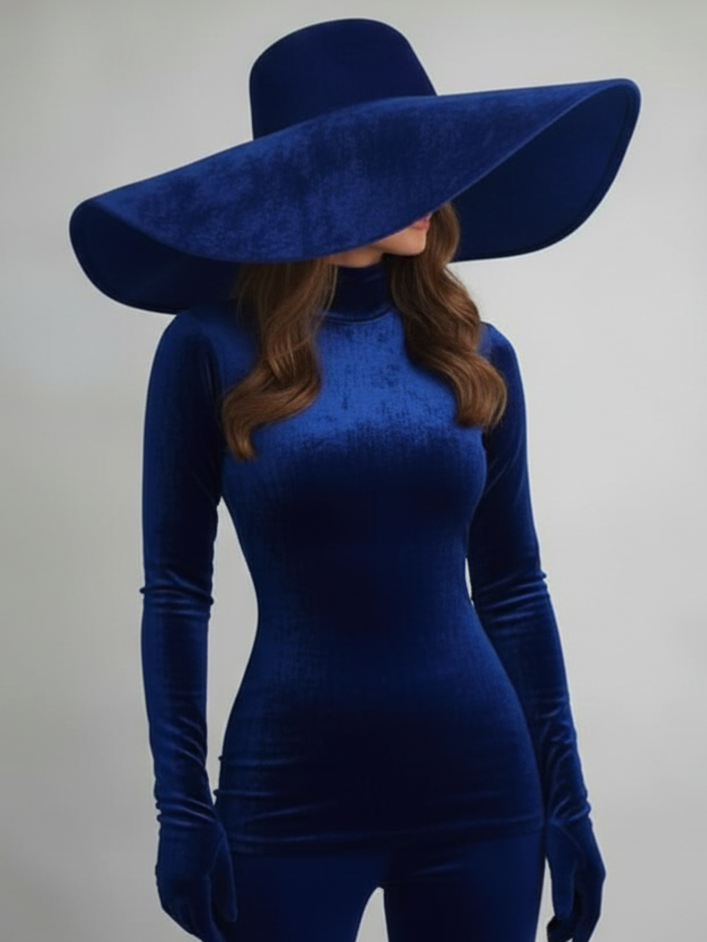 Large Brim Black Hat