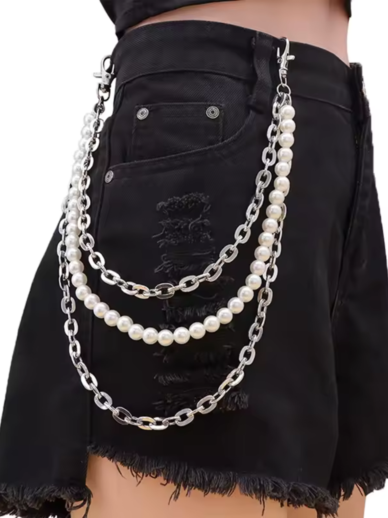 Punk Pearl Wallet Chain