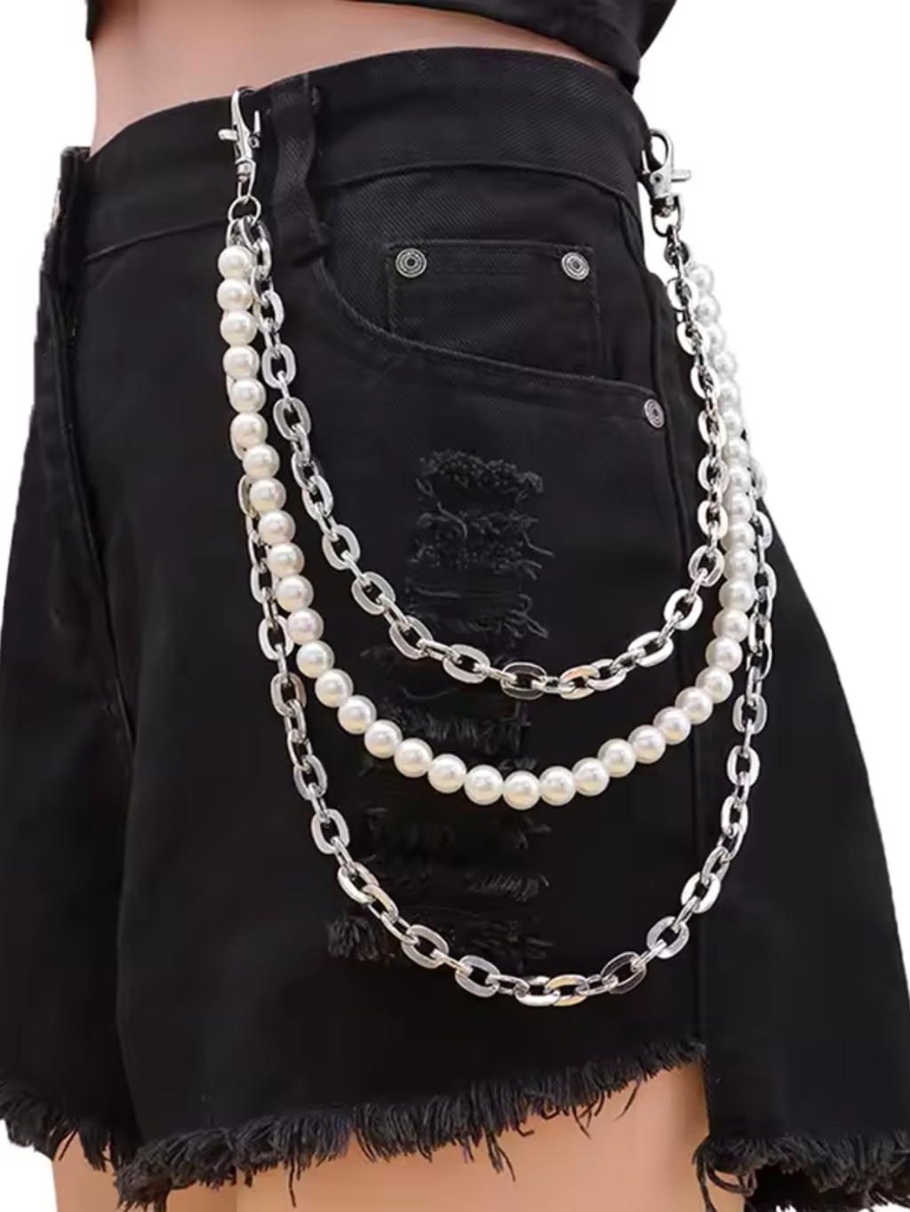 Punk Pearl Wallet Chain