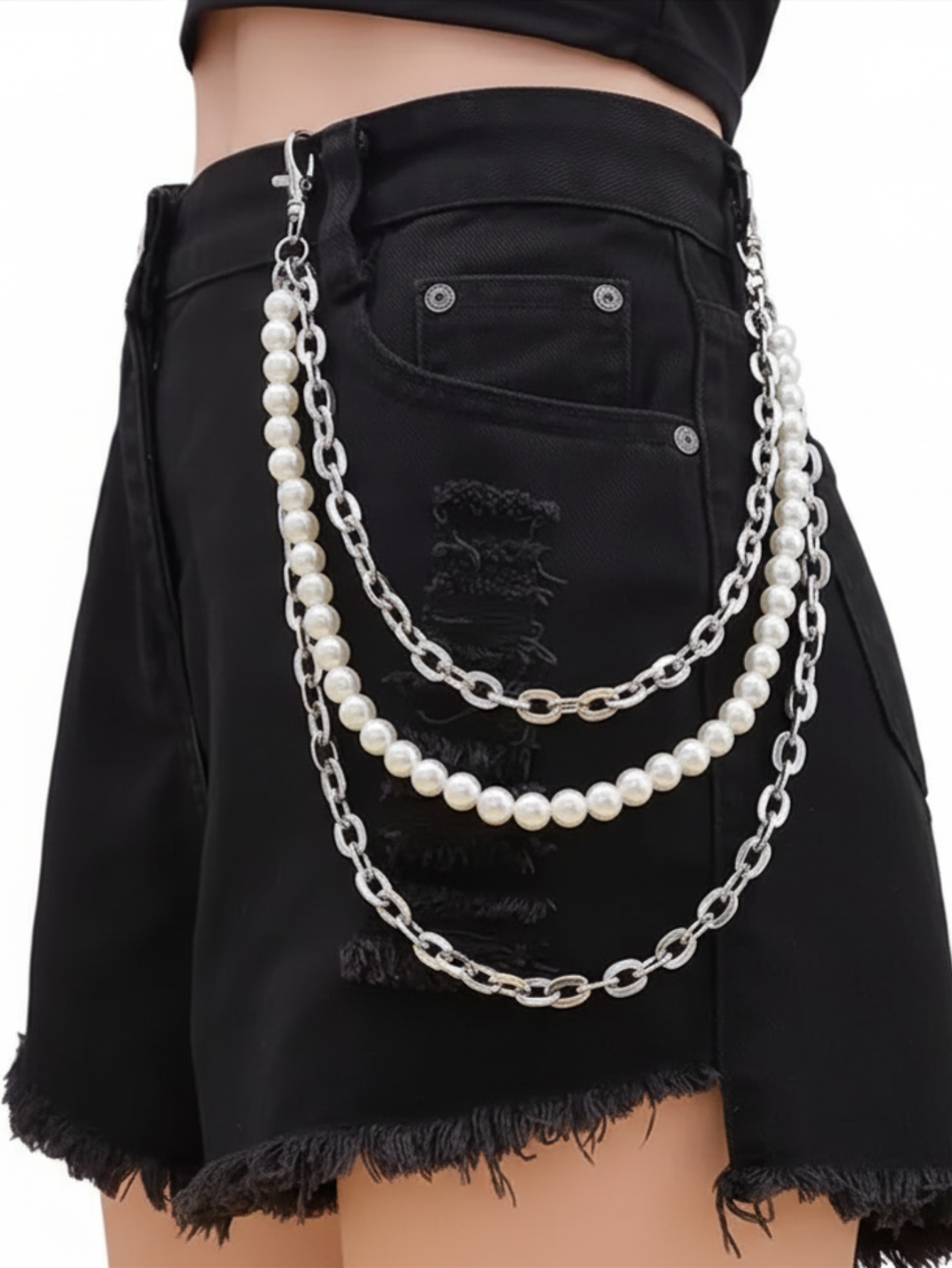 Punk Pearl Wallet Chain