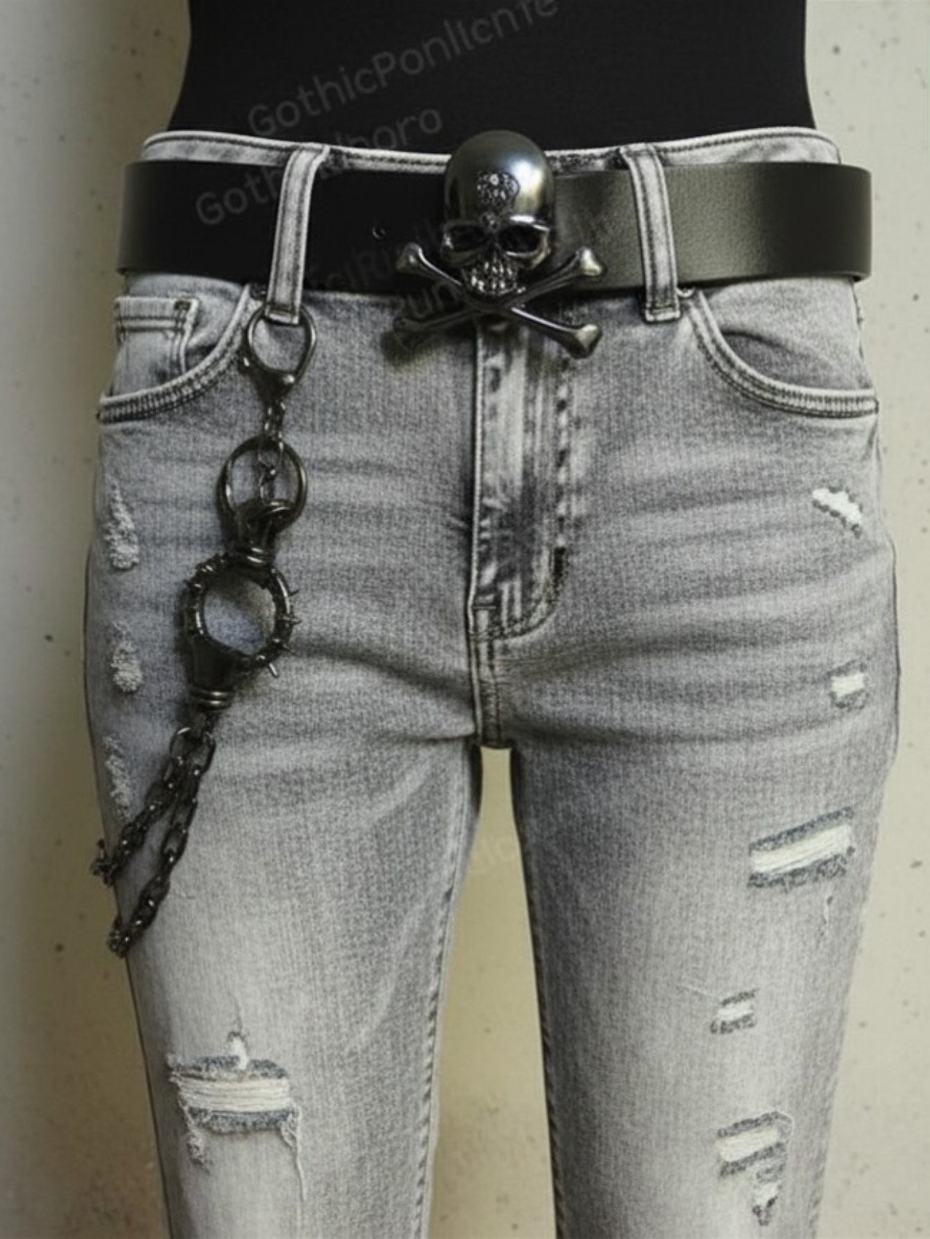 Skull Buckle Belt