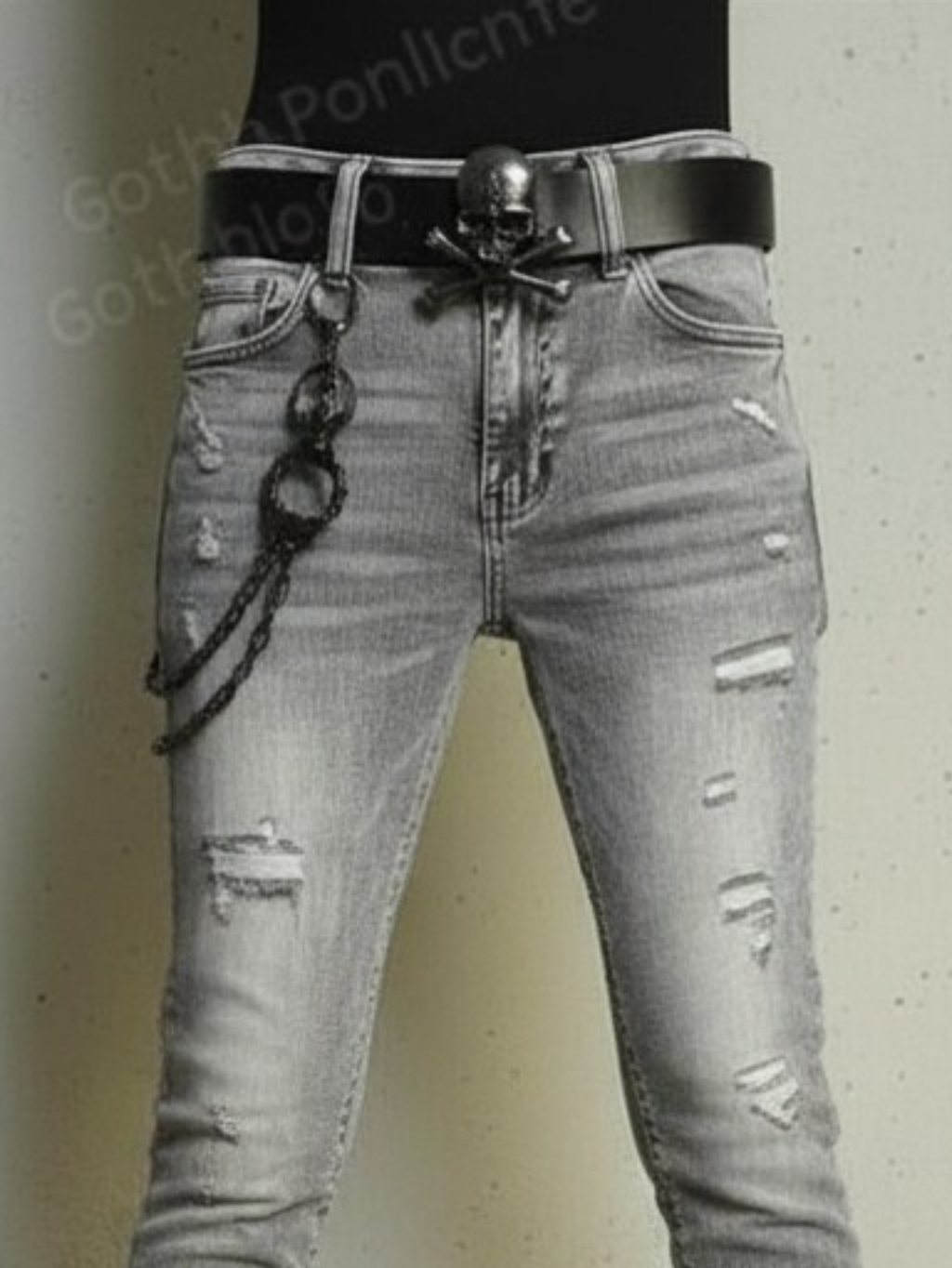 Skull Buckle Belt
