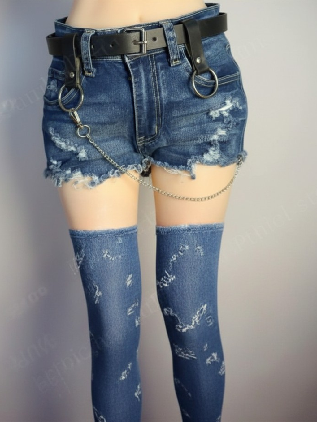 Black O-Ring Chain Belt