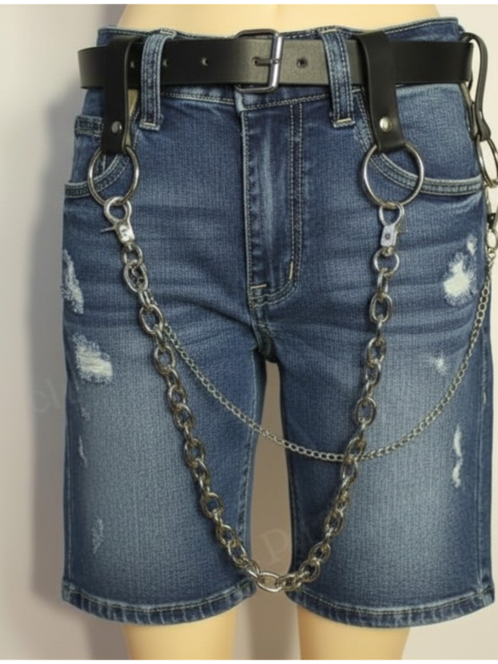 Black O-Ring Chain Belt