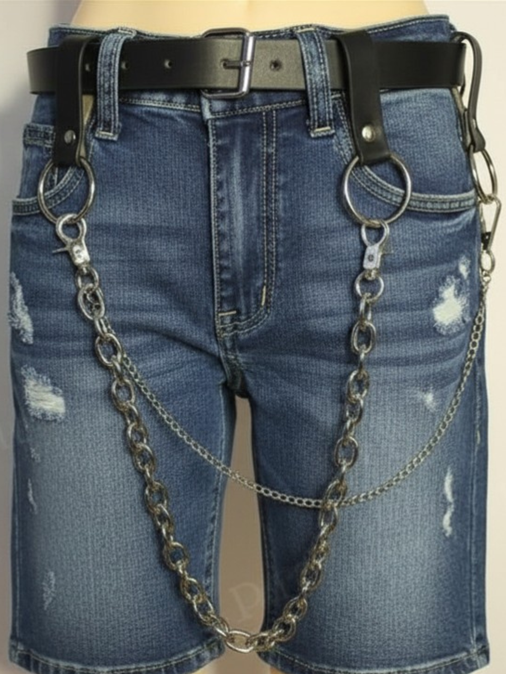 Black O-Ring Chain Belt