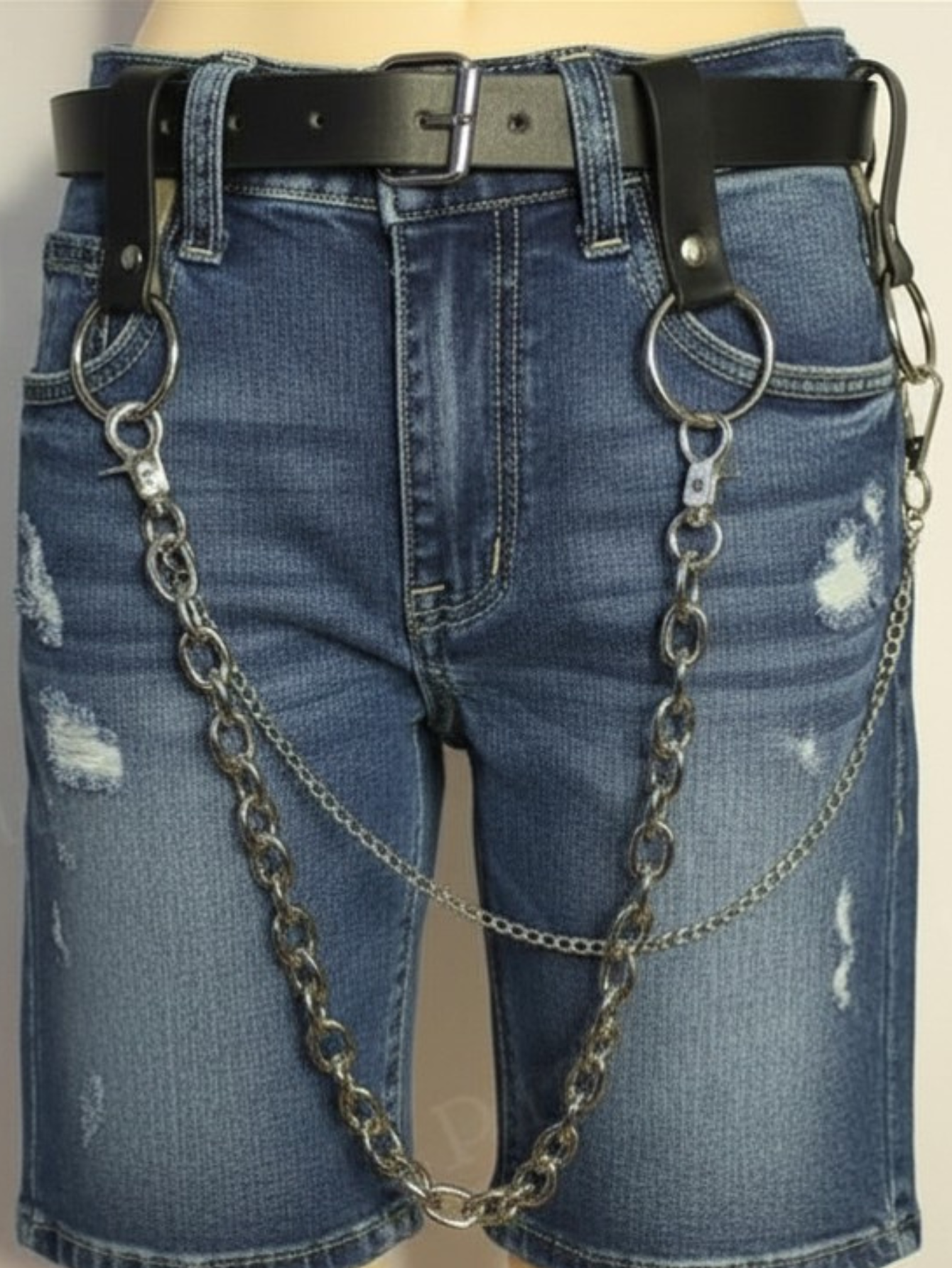 Black O-Ring Chain Belt