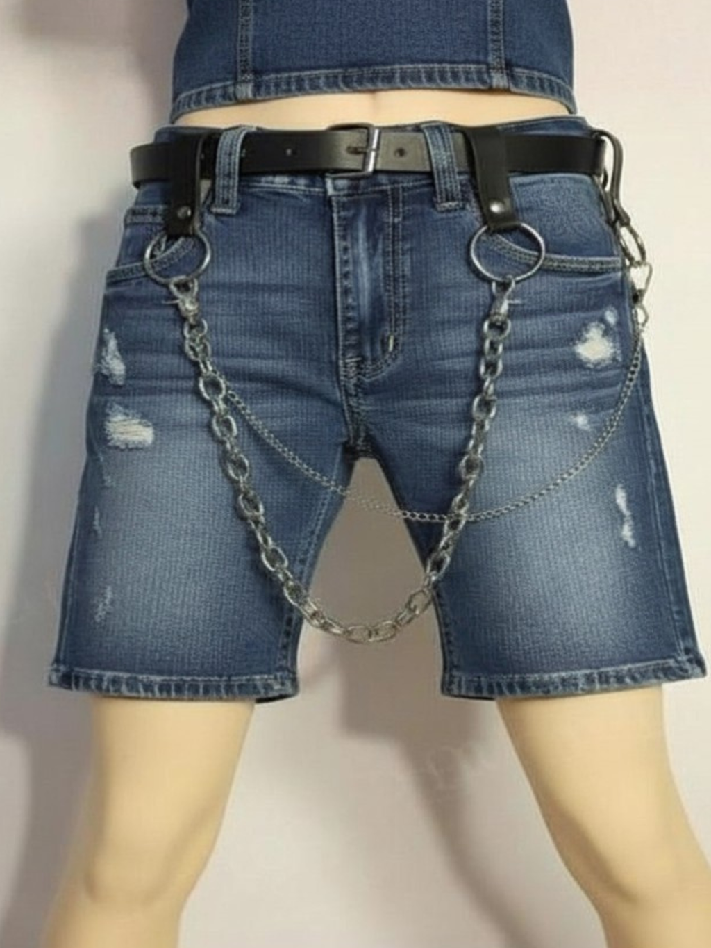 Black O-Ring Chain Belt