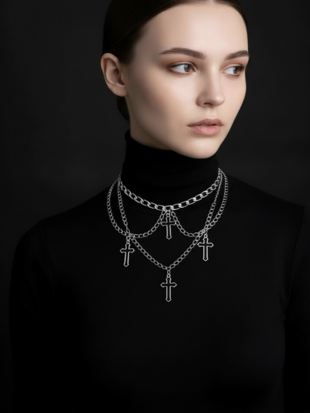 Cross Emo Chain Necklace